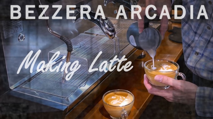(245) Making 2 Caffe Latte on a Bezzera Arcadia PID Barista Coffee Machine by Malaysia Barista