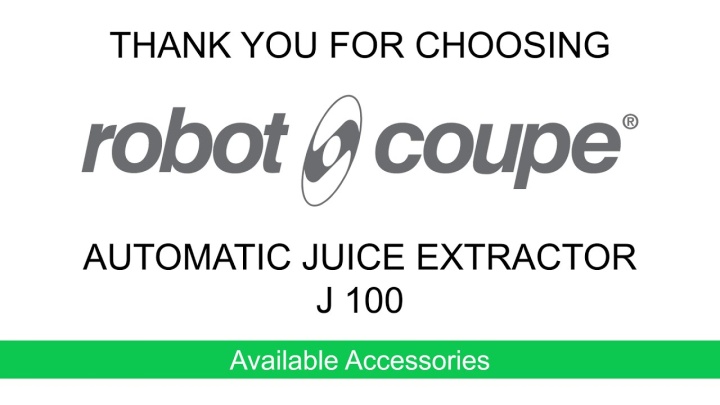 Robot-Coupe J100 Accessories