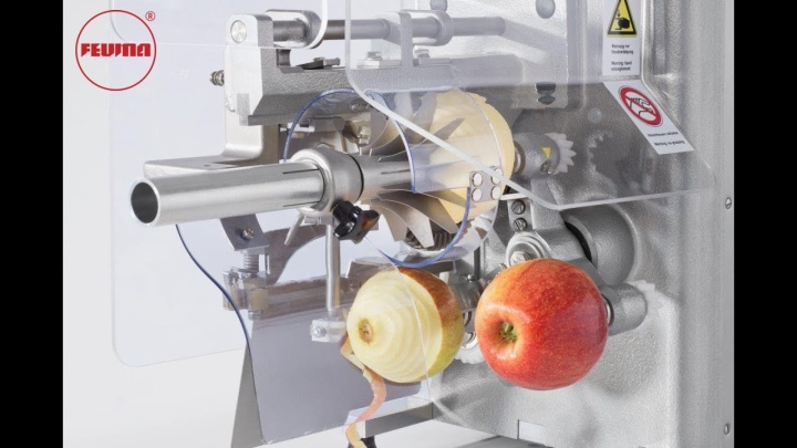 Apfelschälmaschine ASETSM - entkernen, schälen, teilen, schneiden. Машина для обработки яблок.