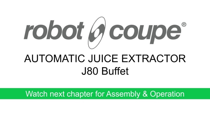 Robot-Coupe J80 Buffet Your machine