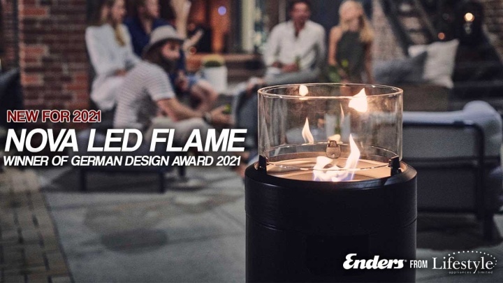 Award-Winning NOVA LED Flame Outdoor Heaters - Enders® from Lifestyle