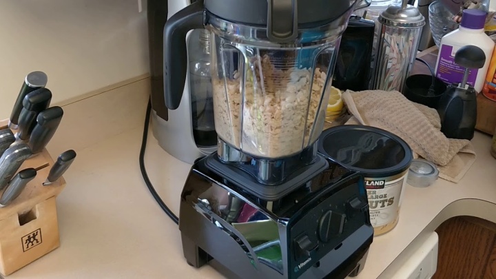 New Vitamix E320! Breaking it in with peanut butter.