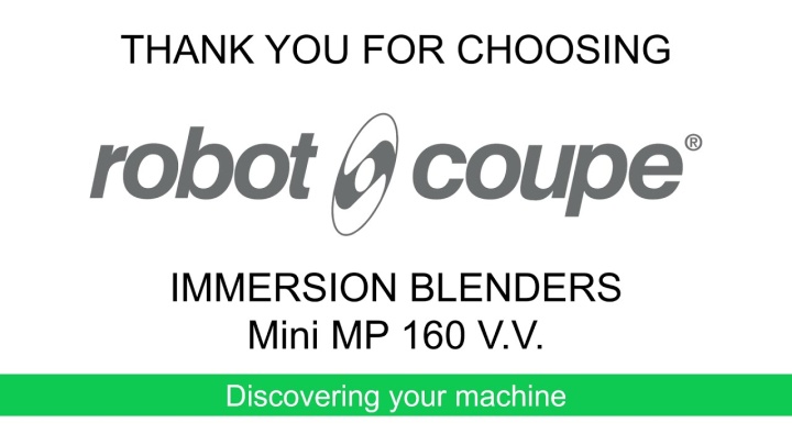 Robot-Coupe MMP 160 V.V. Your machine