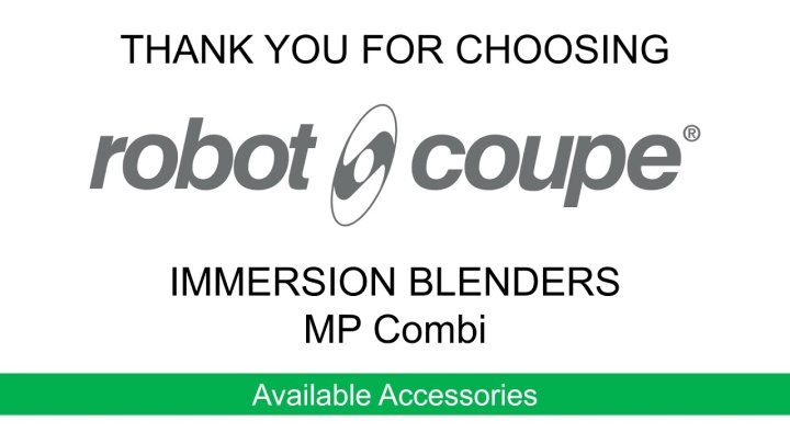 Robot-Coupe MP Combi Accessories