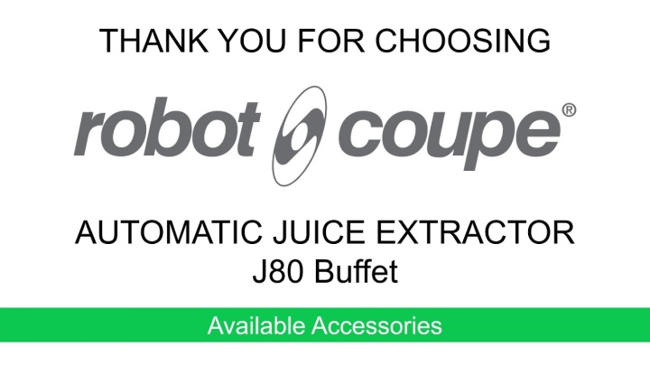 Robot-Coupe J80 Buffet Accessories