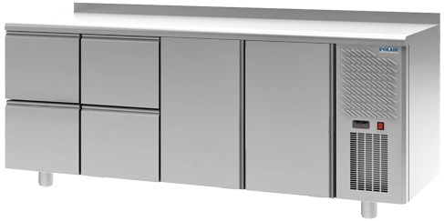 Стол холодильный с бортом POLAIR ТМ4GN-2200-G