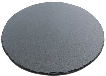 Блюдо для подачи круглое MGPROF PLT-D25 сланец, D==25 см, черный