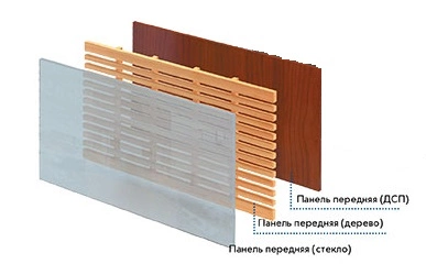 Панель передняя решетка РЕГАТА 1370х530 (дерево)