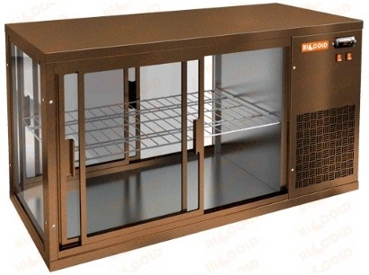 Настольная холодильная витрина сквозная HICOLD VRL T 900 R Bronze
