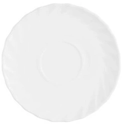 Блюдце чайное NORMA Triana опаловое стекло, D=14 см, белый