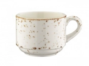 Чашка кофейная BONNA Грейн GRABNC01KF фарфор, 80 мл, D=6,4, H=5,3 см, серый
