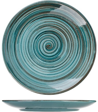 Тарелка мелкая Борисовская Керамика Скандинавия СНД00009112 керамика, D=22, H=2см, голуб.