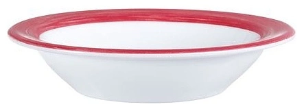 Салатник ARCOROC Браш H2691 опаловое стекло, 110 мл, D=12, белый/красный