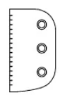 Лезвие диска для нарезки соломкой HALLDE 87155 2,5х2,5 мм RG-350/400/400i