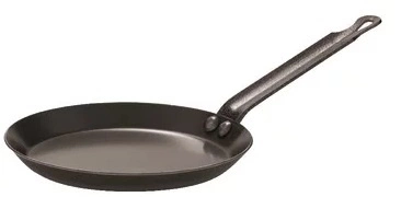 Сковорода для блинов PADERNO 11718-24 черн.сталь, D=240, H=25, L=435мм, серый