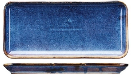 Блюдо прямоугольное KUNSTWERK Ирис ZA0101-10-a фарфор. H=23, L=270, B=125мм. голуб.