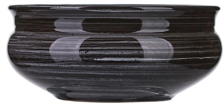 Тарелка глубокая Борисовская Керамика МАР00011195 керамика, 0, 8л, D=16см, черный, серый