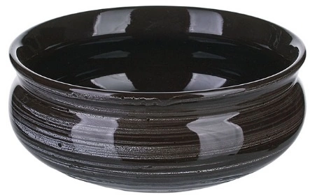 Тарелка глубокая Борисовская Керамика МАР00011193 керамика, 0, 5л, D=14, H=6см, черный, серый