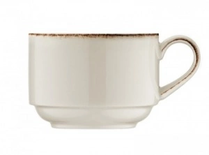 Чашка кофейная BONNA Ретро E100BNC01CF фарфор, 210 мл, D=8,2, H=6,5 см, бежевый/коричневый