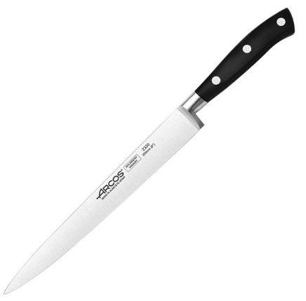 Нож для филе ARCOS Ривьера сталь нерж., полиоксиметилен. L=310/200, B=25мм. черный, металлич.