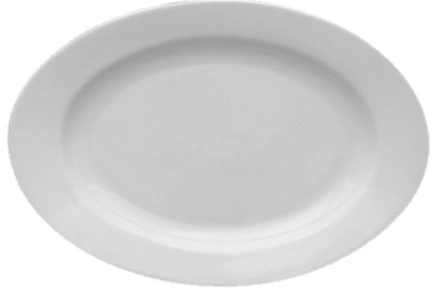 Блюдо овальное LUBIANA Кашуб-хел 262 фарфор, H=55, L=380, B=260мм, белый
