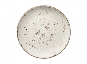 Блюдо круглое BONNA Грейн GRM27DZ фарфор, D=27 см, серый