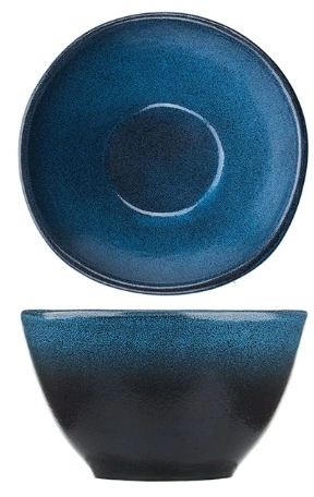 Салатник Борисовская Керамика ФРФ88809864 фарфор, 0, 6л, D=15, H=8см, голуб., черный