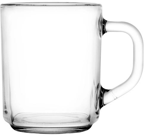 Кружка OSZ Зеленый чай 07с1335 стекло, 200 мл, D=7,3, H=9,1 см, прозрачный
