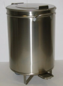Мусорный бак с педалью для пищевых отходов на колесах INOXPIAVE 50 литров нерж.сталь