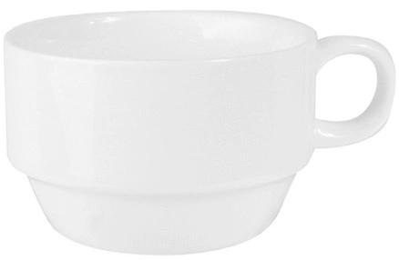 Чашка кофейная KUNSTWERK A0494 фарфор, 125мл, D=72, H=40, L=92мм, белый
