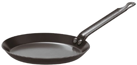 Сковорода для блинов PADERNO 11718-22 черн.сталь, D=220, H=25, L=415мм, серый