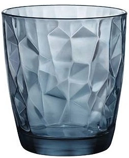 Стакан олд фэшн BORMIOLI ROCCO Даймонд 3.02259 стекло, 385 мл, D=9,1, H=10,3 см, синий