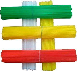 Палочки пластиковые для сахарной ваты Завод пластмасс белые 370мм 100 шт