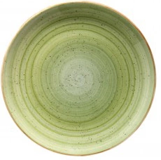 Тарелка мелкая BONNA Аура Терапи ATHGRM17DZ фарфор, D=17 см, зеленый