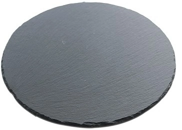 Блюдо для подачи круглое MGPROF PLT-D30 сланец, D=30 см, черный