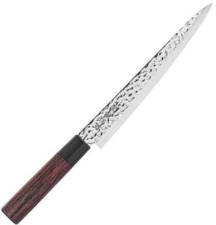 Нож поварской SEKIRYU SRHM400 сталь нерж., дерево, L=34/21, B=3см, металлич., тем.дерево