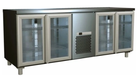 Стол холодильный CARBOMA T70 M4-1-G 9006-1 (4GNG/NT) корпус серый, без борта