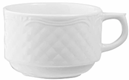 Чашка чайная LUBIANA 2606-white фарфор, 190мл, D=80, H=55мм, белый