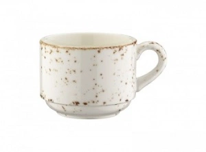 Чашка кофейная BONNA Грейн GRABNC01CF фарфор, 210 мл, D=8,2, H=6,5 см, серый