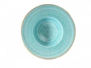 Тарелка для пасты BONNA Аура Аква AAQBNC28CK фарфор, D=28 см, голубой