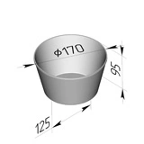 Секция форм для хлеба 4Л17А (170 х 125 х 95 мм) круглая с ручками