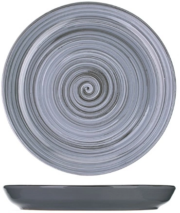Тарелка мелкая Борисовская Керамика ПИН00011198 керамика, D=260, H=25мм, серый
