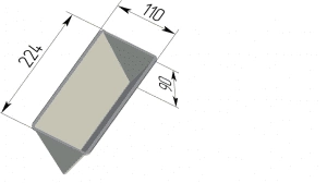 Крышка общая для склепки 3Л "Треугольная" (ст.) (225 х 110 х 90 мм)