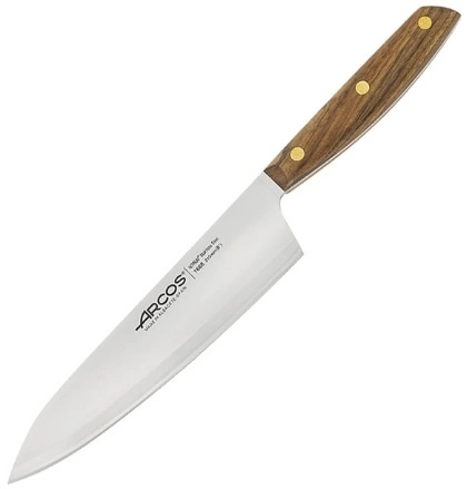 Нож поварской ARCOS 166800 сталь нерж., дерево, L=21см