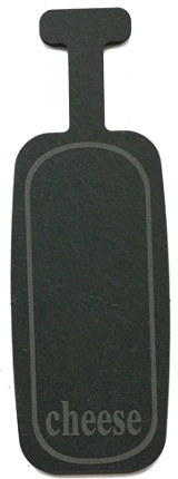 Блюдо для подачи прямоугольное MGPROF PDL-12 сланец, L=24,5, B=8,5 см, с ручкой, черный