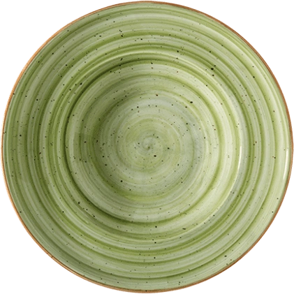 Тарелка для пасты BONNA Аура Терапи ATHGRM27CK фарфор, 450 мл, D=27 см, зеленый