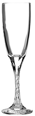 Бокал для шампанского PASABAHCE Твист 44307 стекло, 150 мл, D=5,5, H=21см, прозрачный