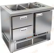 Стол холодильный для салатов HICOLD SLE3-21GN О З БЕЗ КРЫШКИ ЗАМОК 3