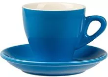 Кофейная пара P.L. Proff Cuisine Бариста 81223289 фарфор, 280 мл, D=97, H=8,5 см, синий