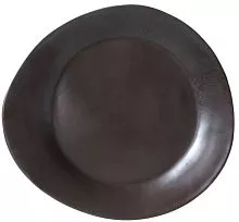 Тарелка Борисовская Керамика ФРФ88804711 фарфор, D=28см, черный